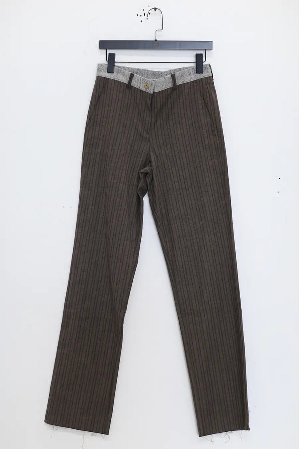 Vitelli needle punched wool straight pants FW23_VIT0122_T2